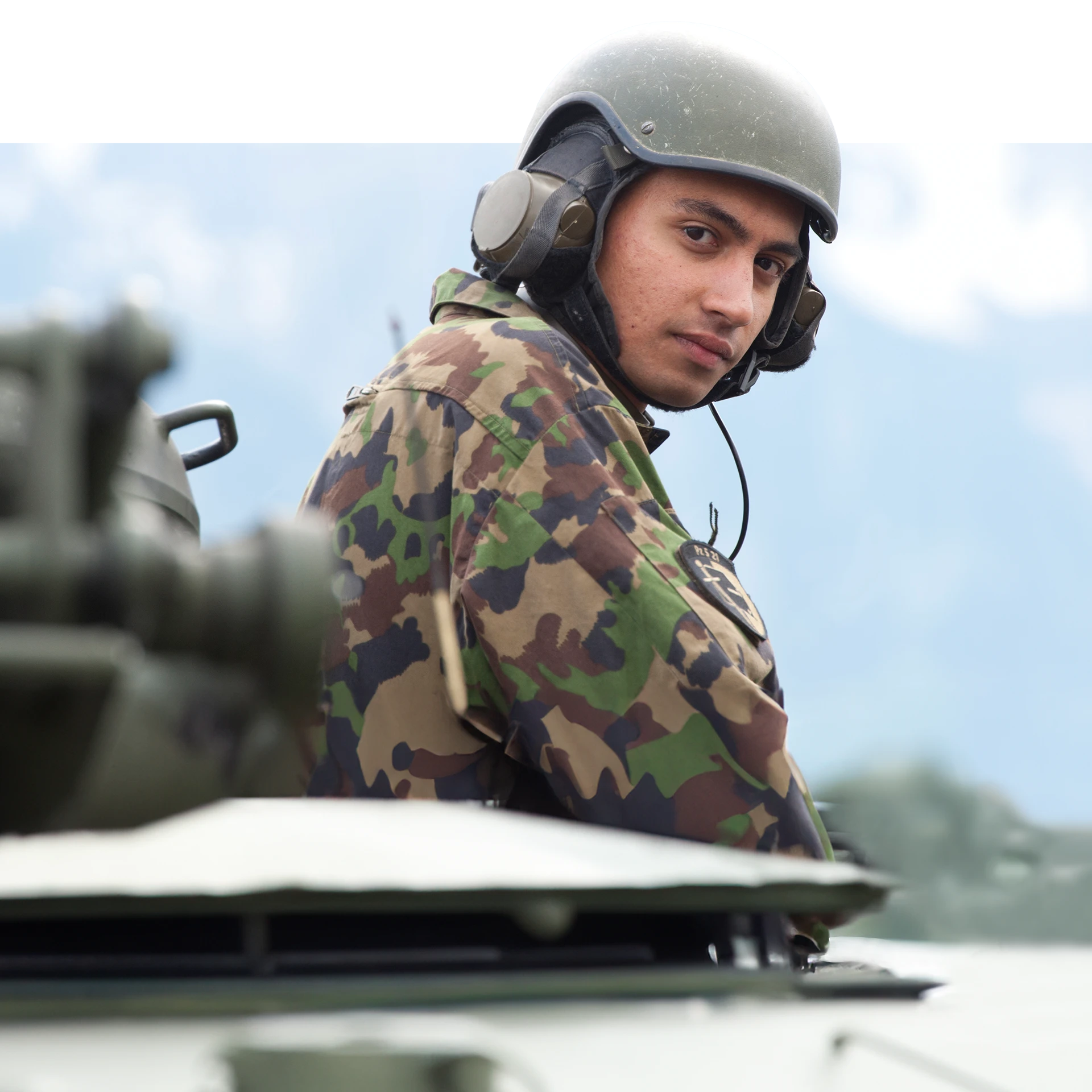 Getarnter Panzer Leopard