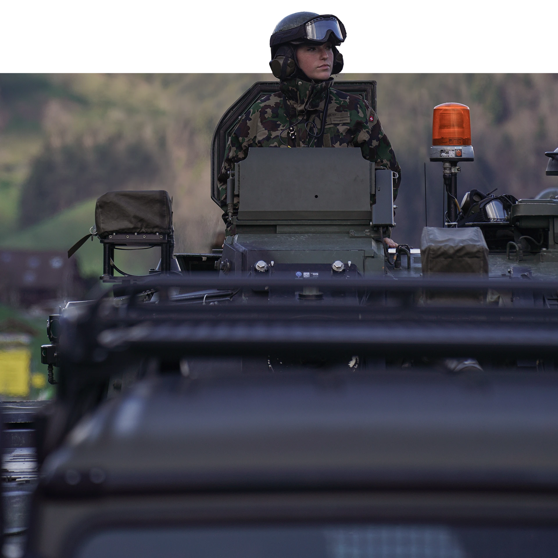 Minenräumpanzer bei der Arbeit